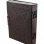 Embossed Leather Blue Stone 120 Page Unlined Journal with Clasp