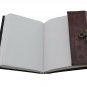 Embossed Leather Blue Stone 120 Page Unlined Journal with Clasp