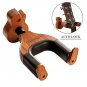 Guitar Wall Mount, Auto Lock Guitar Wall Hanger, Hard Wood Base in Guitar Sha...