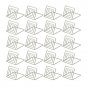 Looching 20pcs 1.5X1.5 Inch Silver Wire Place Card Holder Photo Clips Place M...