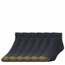 Gold Toe Men's 656p Cotton Quarter Athletic Socks, 6 Pack Black