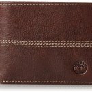 Timberland Men's Blix Slimfold Leather Wallet Brown (Quad Stitch)