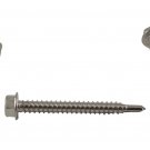 Stainless #12 x 2" Hex Washer Head Self Drilling Sheet Metal Tek Screws with ...