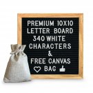10 x 10 Premium Solid Oak Framed Changeable Letter Board, With Free Canvas Ba...