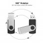 FEBNISCTE USB 2.0 Flash Drive 128MB Memory Stick Pendrive , Swivel , Black, B...