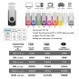 FEBNISCTE USB 2.0 Flash Drive 128MB Memory Stick Pendrive , Swivel , Black, B...