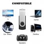 FEBNISCTE USB 2.0 Flash Drive 128MB Memory Stick Pendrive , Swivel , Black, B...