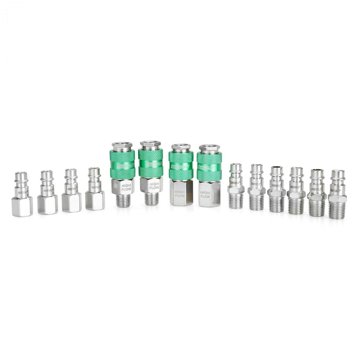 High Flow 14-Piece Coupler and Plug Kit, 1/4" Body, 1/4" NPT