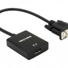 Brisk Links VGA to HDMI Adapter Converter, Output 1080P HD Video Cable with A...