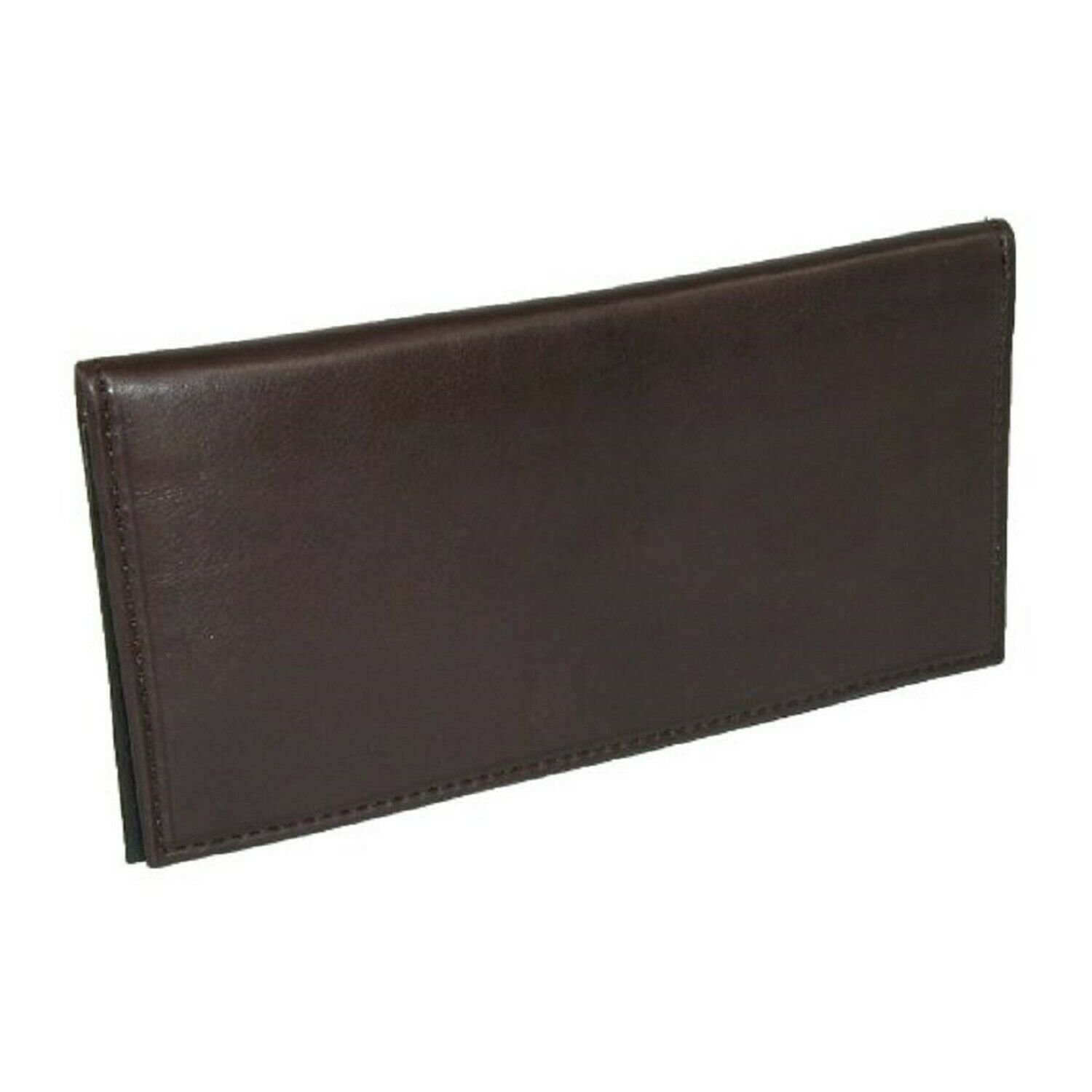 Basic Leather Checkbook Cover Brown