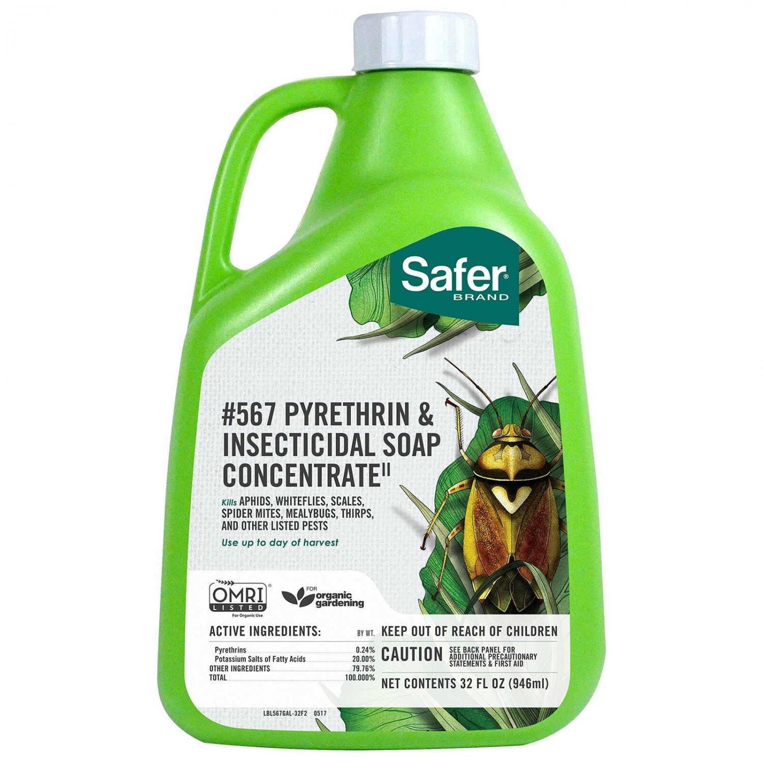 Safer Brand Insecticidal Soap & Pyrethrin Concentrate, 32-Ounce 1