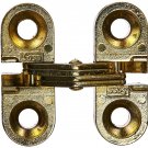SOSS Mortise Mount Invisible Hinges with 4 Holes, Zinc, Satin Brass Finish, 1...