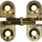 SOSS Mortise Mount Invisible Hinges with 4 Holes, Zinc, Satin Brass Finish, 1...