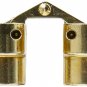 SOSS Mortise Mount Invisible Hinges with 4 Holes, Zinc, Satin Brass Finish, 1...