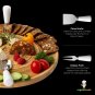 Cheese Board and Cutlery Set, includes 2 Cheese Knives with Ceramic Handles, ...