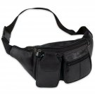 Embassy Solid Genuine Lambskin Leather 6-Pocket Waist Bag