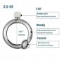 Booze Shot Flask Bangle Bracelet- AB Crystal Lid Creative 304 Stainless Steel...