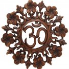 Buddha Groove, Om Wall Hanging, Handmade from Suar Wood