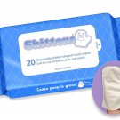 Shittens Disposable Mitten-shaped Wet Wipes, 20 Count 1-PACK