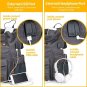 Laptop Backpack with USB Charging Port, P.KU.VDSLCanvas BackpackVintage Backp...