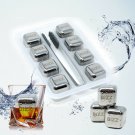 Bizz Whiskey Stones Set (8-Piece Set) Reusable Ice Cubes, Mini Tongs, Tray, S...