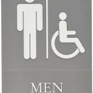 Quartet Men Bathroom Sign, Handicap Accessible, ADA Approved, 6" x 9", Grade ...