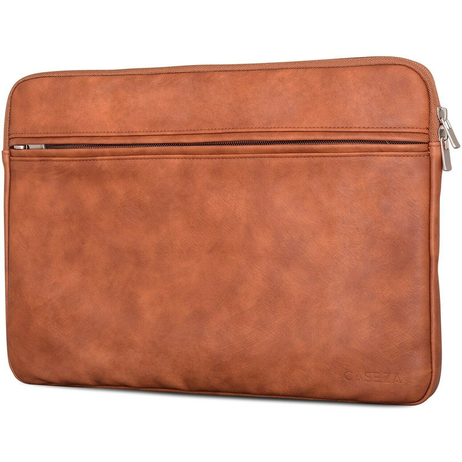 CASEZA Boston MacBook Pro 15 PU Leather Laptop Sleeve Brown - Premium Vegan L...
