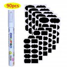 ONUPGO Chalkboard Labels - 90 Premium Reusable Chalkboard Stickers with 3MM W...