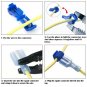 AIRIC 120pcs T-Tap Wire Splice Connectors Tap in Crimp Quick Splice Self-Stri...