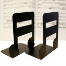 Y-H 1Pair Music Theme 16Points Note Nonskid Bookends Art Bookend for Library ...