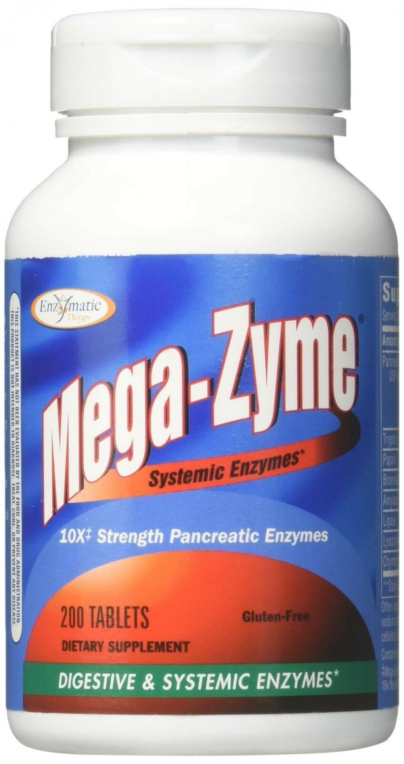 Enzymatic Therapy Mega-zyme, 200 Tablets