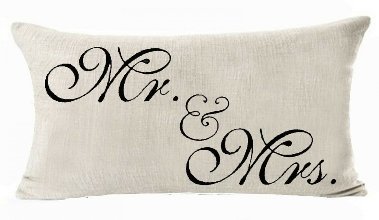 Cotton Linen Decorative Throw Pillow Case Cushion Cover Sweetheart Mr and Mrs...