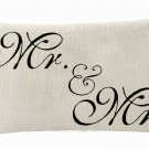 Cotton Linen Decorative Throw Pillow Case Cushion Cover Sweetheart Mr and Mrs...