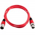 Grindhouse Speakers - LEXLR-6Red - 6 Foot Red XLR Patch Cable - 6 Foot Microp...