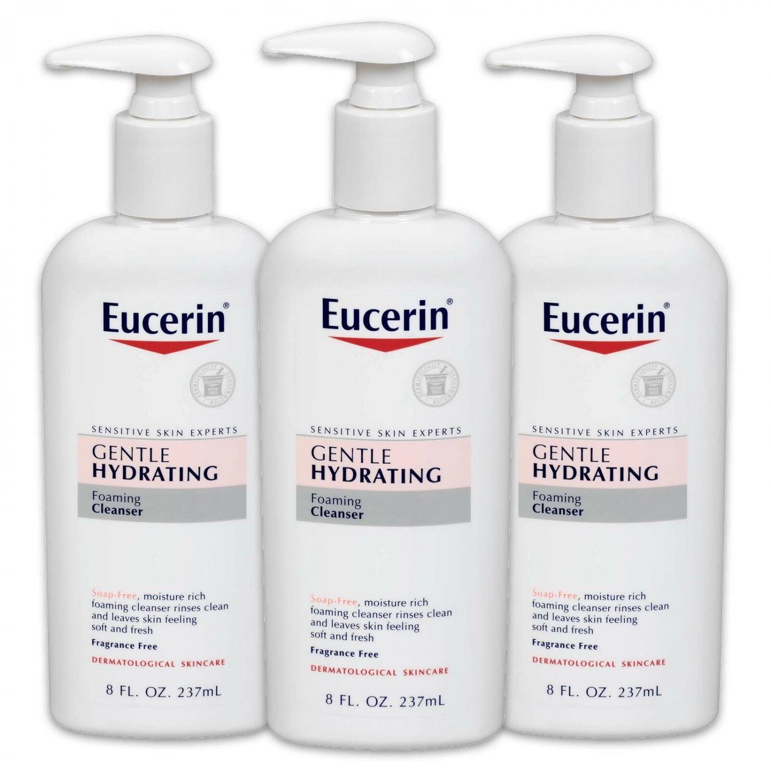 Eucerin Gentle Hydrating Foaming Cleanser - Fragrance Free, Gentle Facial Cle...