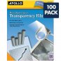 Apollo Transparency Film for Plain Paper Copier, Black on Clear Sheet, Withou...