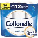 Cottonelle Ultra CleanCare Toilet Paper, Strong Bath Tissue, Septic-Safe, 36 ...