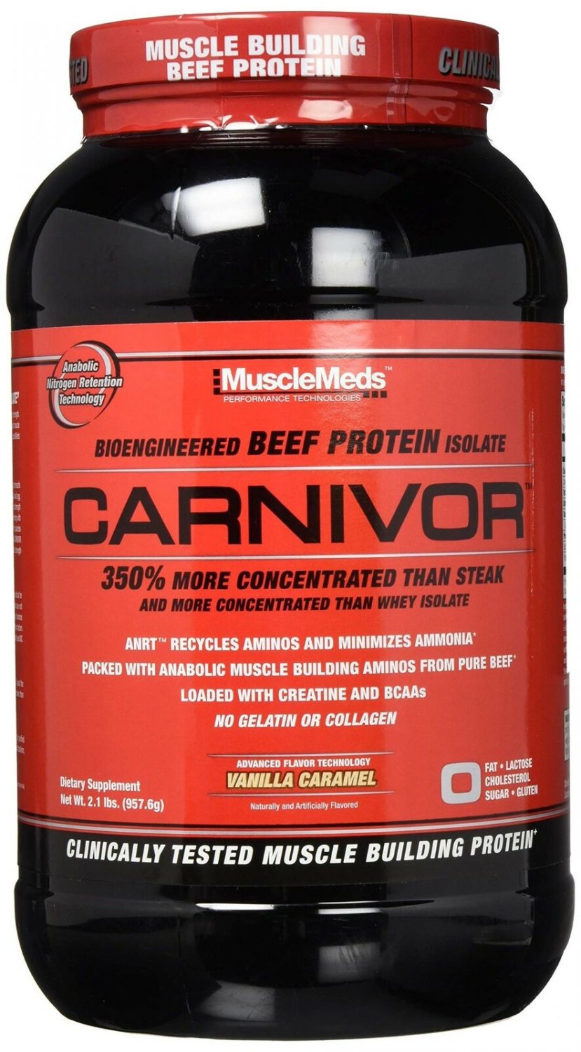 MuscleMeds Carnivor Beef Protein Isolate Powder, Vanilla Caramel, 28 Servings