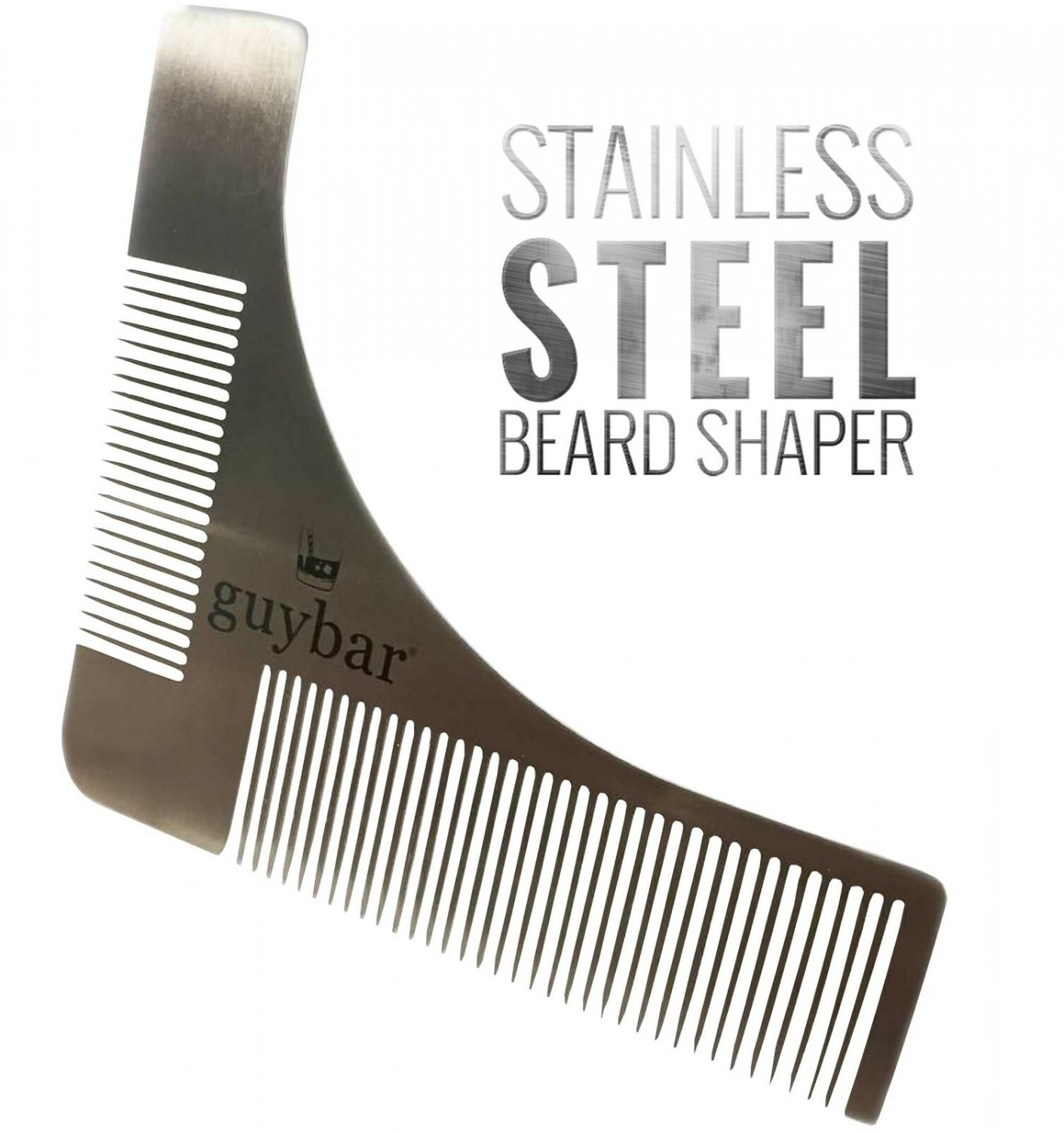 Guybar Beard Shaper - Grooming Template and Comb to Create Perfect Curves and...