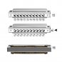 Chromatic Harmonica Professional Grade 10 Hole 40 Tone Key of C Stainless Ste...