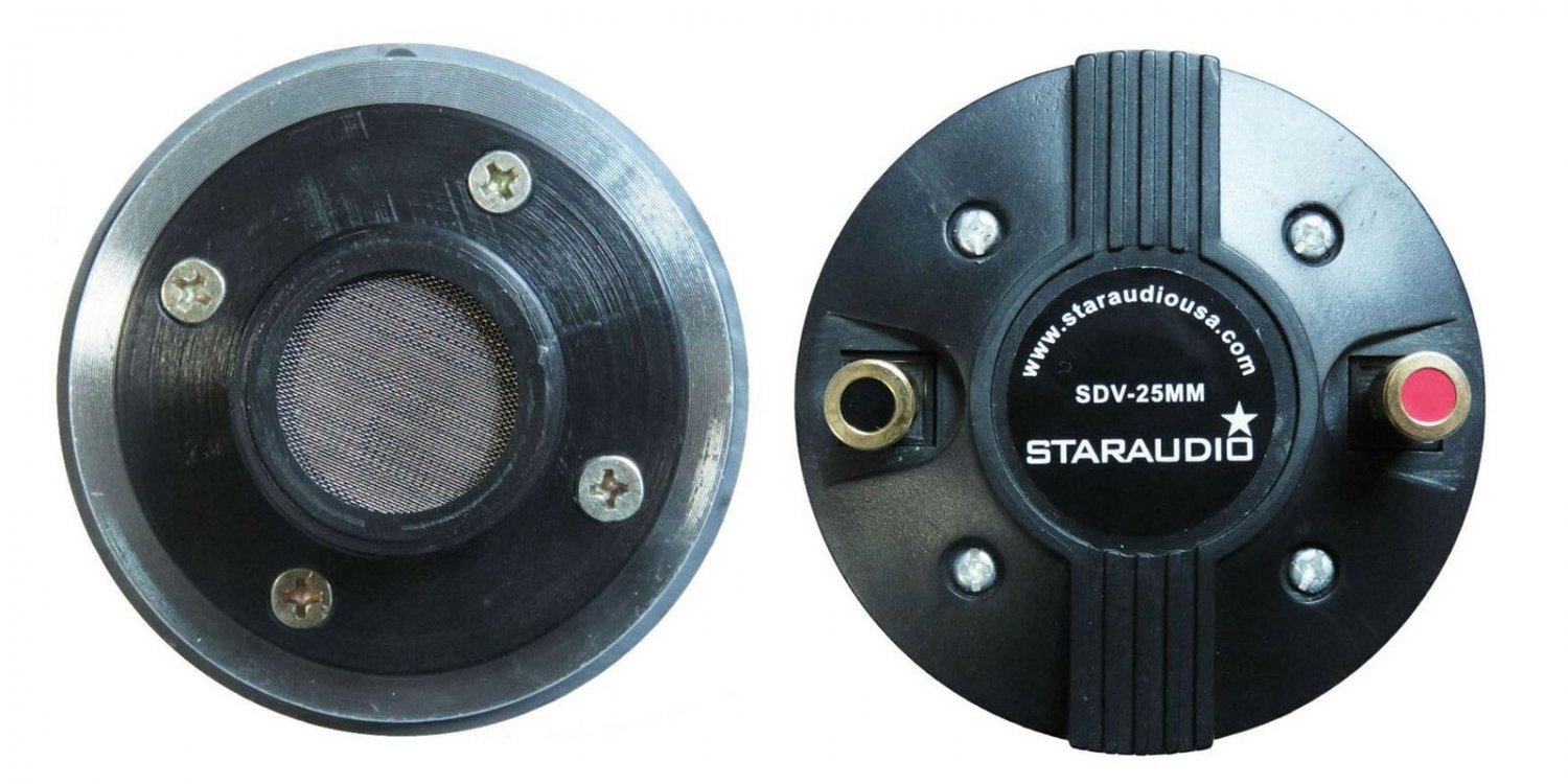 STARAUDIO 25MM 8Ohms Titanium Driver Tweeter,Of Compression Screw-on Horn Spe...