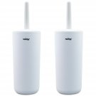 TOPSKY Toilet Brush, Compact Slim Toilet Brush Holder with Strong Bristles fo...