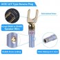 UCEC Y Plug 45 Degree Screw Spade Connector for Speaker Wire DIY - Pack of 16...