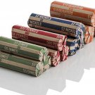 J Mark Neatly-Packed Flat Coin Roll Wrappers (Quarters, Dimes, Nickels, Penni...