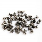 RUBYCA 100 sets 14MM Black Gunmetal Color Bullet Cone Spike Stud Metal Screw ...
