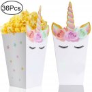 36 Pcs Popcorn Boxes Treats for Unicorn Party Favors Supplies by Standie