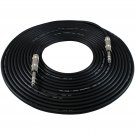 GLS Audio 25ft Patch Cable Cord - 1/4" TRS To 1/4" TRS Black Cable - 25' Bala...