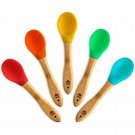 Bambusi Natural Bamboo Baby Spoons - First Stage Weaning Feeding Spoons with ...