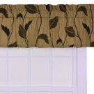 Ellis Curtain Riviera Large Scale Leaf and Vine Tailored Valance Window Curta...