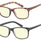 Computer Glasses Set of 2 Anti Glare Anti Reflection Stylish Comfortable Spri...
